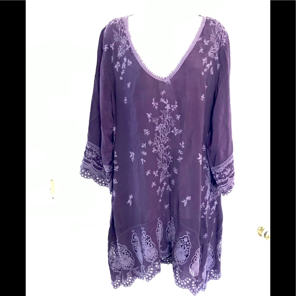 Johnny Was Flower Eyelet Top